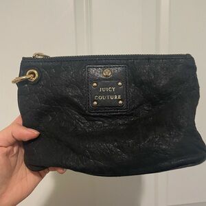 Vintage Juicy Couture Black Leather Wristlet